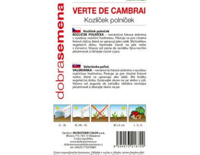 Semințe bune Valerian de Cambrai´Verte de Cambrai´