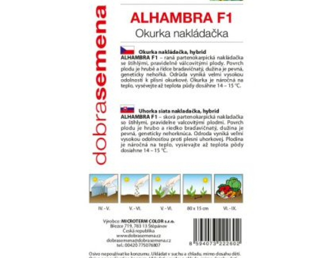 Semințe bune Castraveți pentru însămânțare Alhambra F1