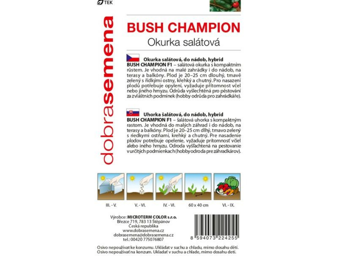 Semințe bune Castravete semănat salată ´Bush Champion F1´