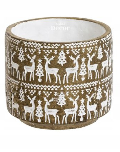 Chiveci din ceramica cu insertii de Crăciun ART 18552