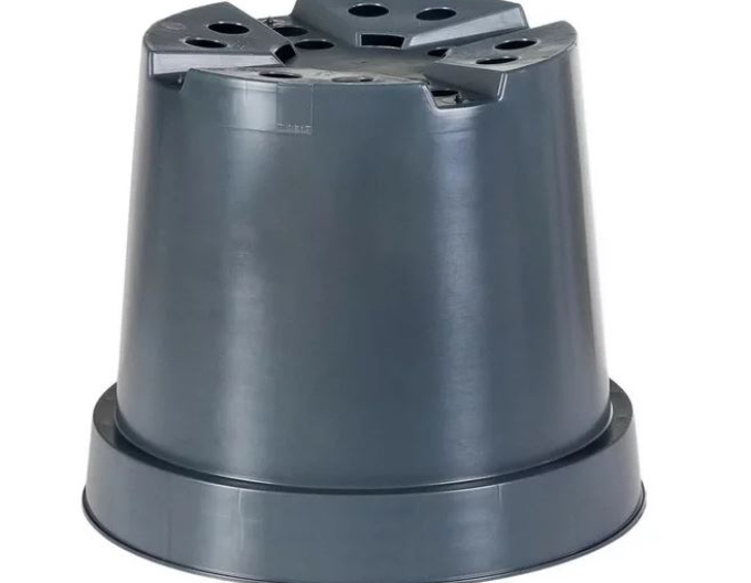 Ghiveci de flori din plastic rotund 7,5L, Ø25 x 21 cm