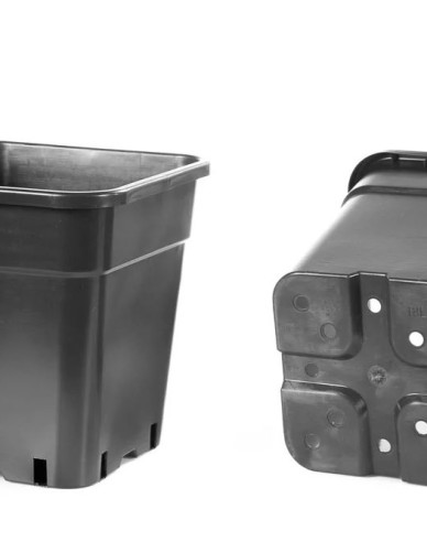 Ghiveci de flori pătrat din plastic 18L, 30 x 31 cm