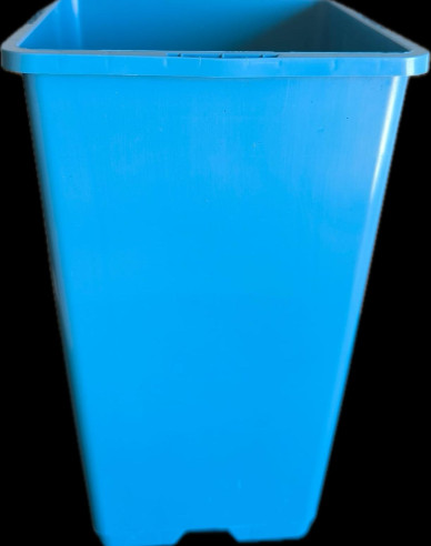 Ghiveci de flori din plastic pătrat albastru 1,7l, 11 x 19 cm