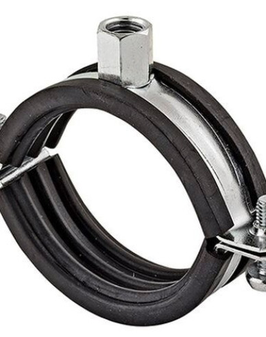 Colier cu căptușeală de cauciuc 48 - 53 mm șurub dublu M8/10