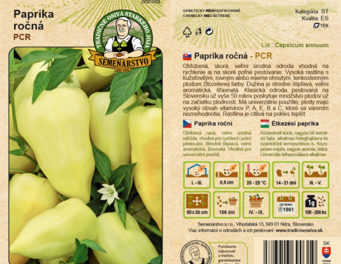Producția de semințe Ardei anual ´PCR´