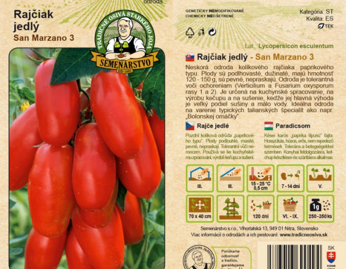 Producția de semințe de tomate San Marzano 3´