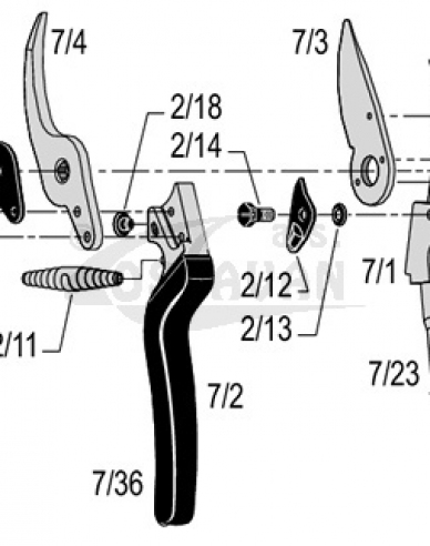 FELCO 7/23 Ax pentru mâner pivotant