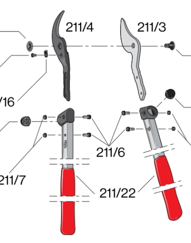 FELCO 211 - 40 Foarfece de crengi cu două mânere