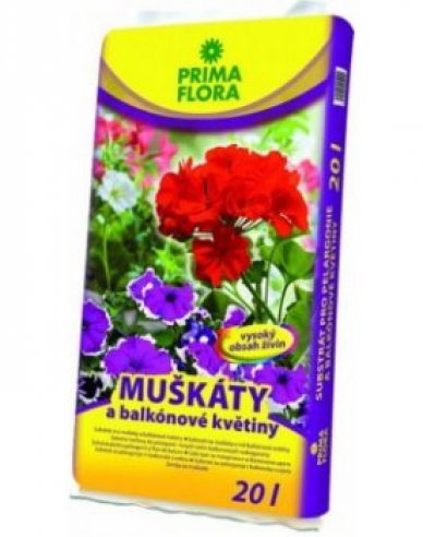 PRIMAFLORA Substrat pentru geranium și flori de balcon 20l