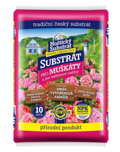 Hoštický Substrat pentru geranium și flori de balcon 10l